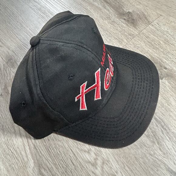 Vintage Sports Specialties Miami Heat Script Hat Snapback NBA Black Fade Cap - Picture 8 of 10